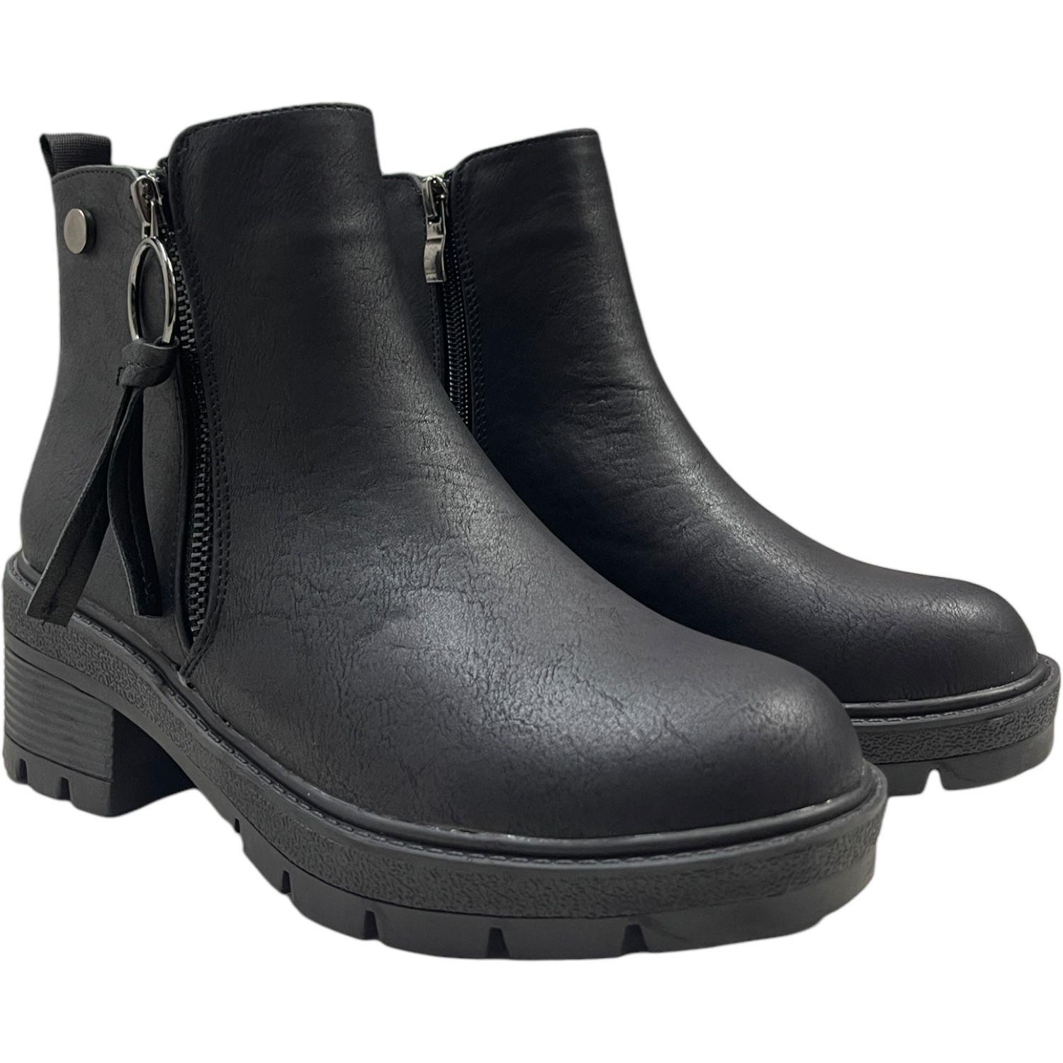 Botin Mujer Negro New York Detogni-3