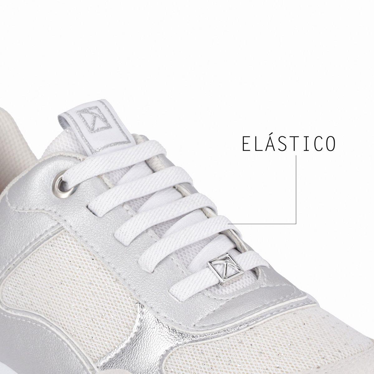 Zapatilla Mujer Blanco/Plata Fascitis Piccadilly-1