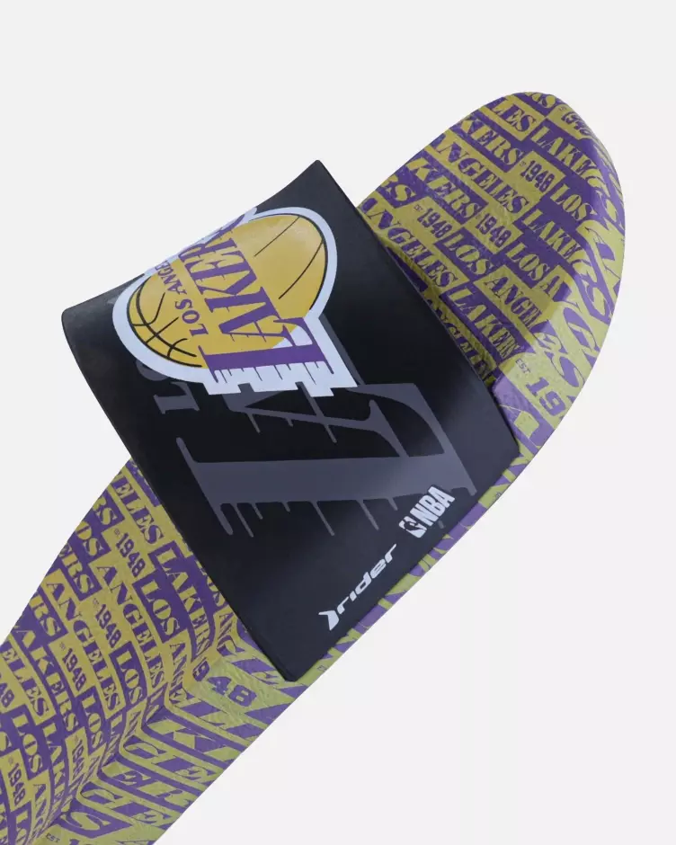 Sandalia Hombre Negro Lakers Rider-2
