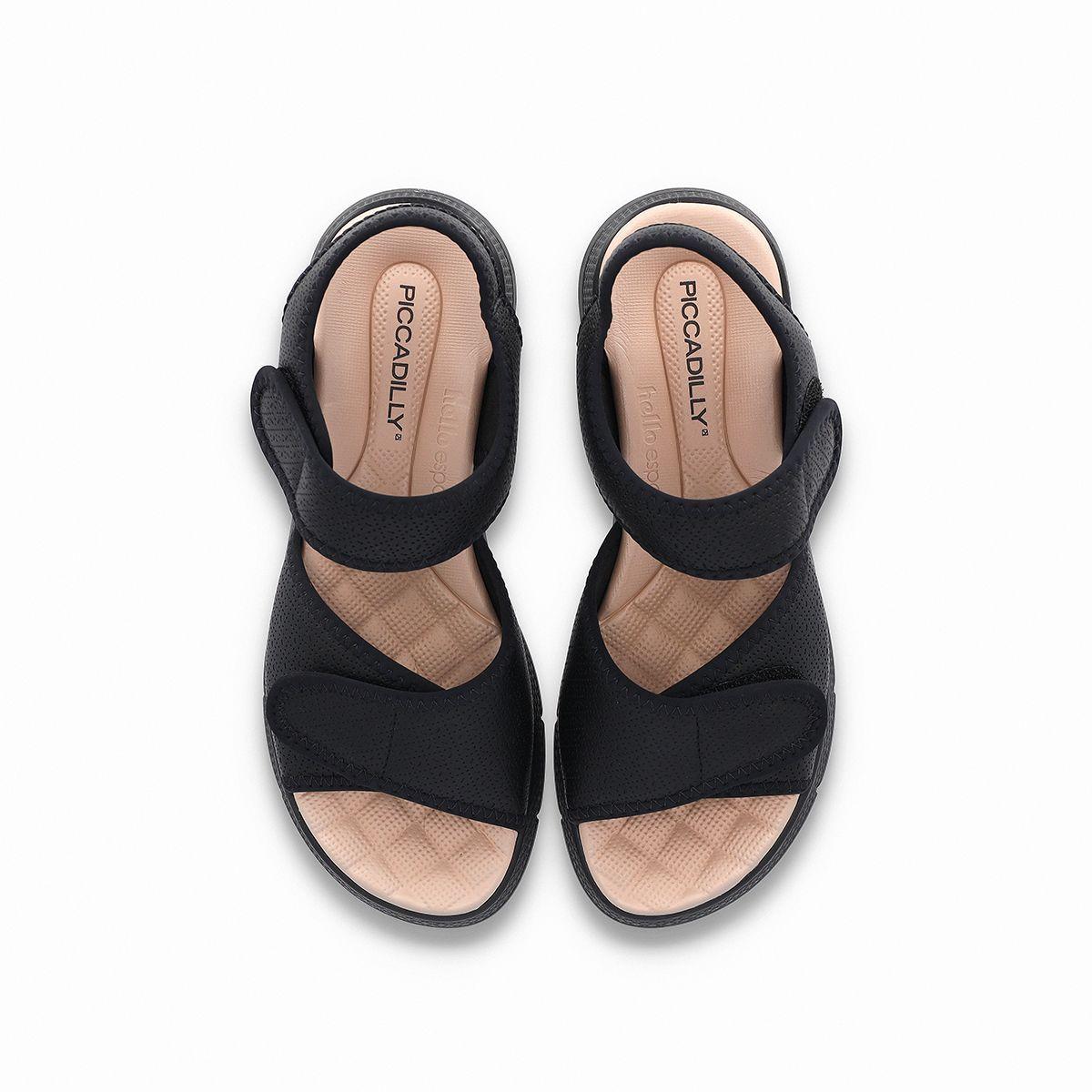 Sandalia Espolón Anabela 20  Negro Piccadilly-2