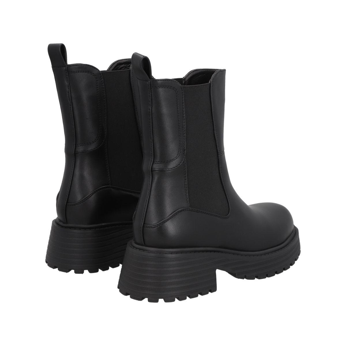 Botin Mujer Negro Plataforma Cora 21 Police-3