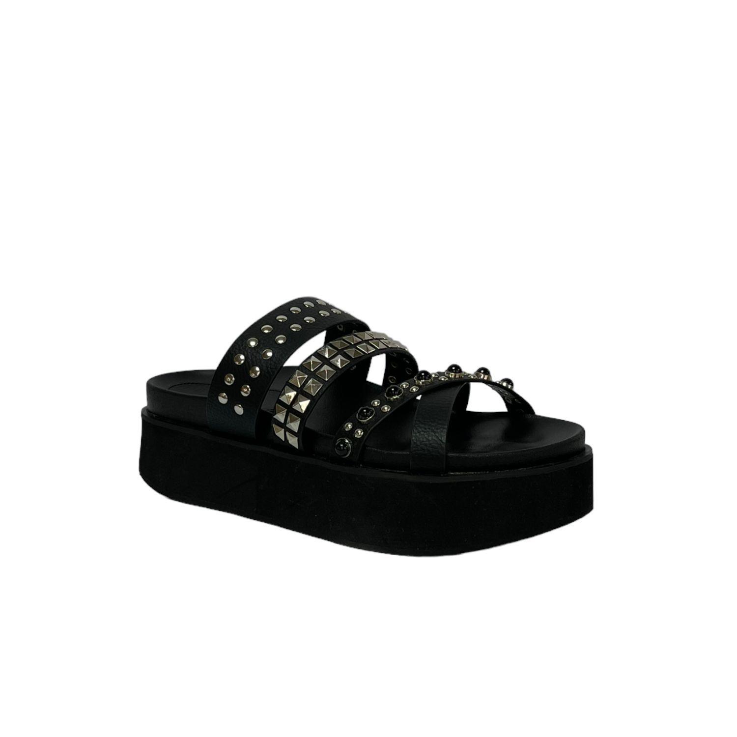 Sandalia Mujer Negro Pantin Detogni-3