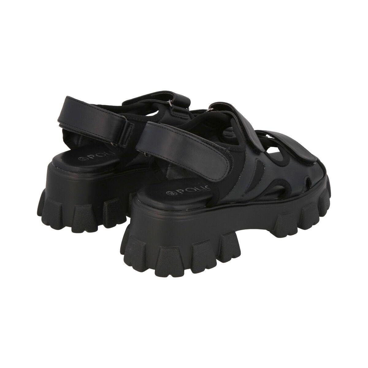 Sandalia Mujer Negro Plataforma Mixen 26 Police-4