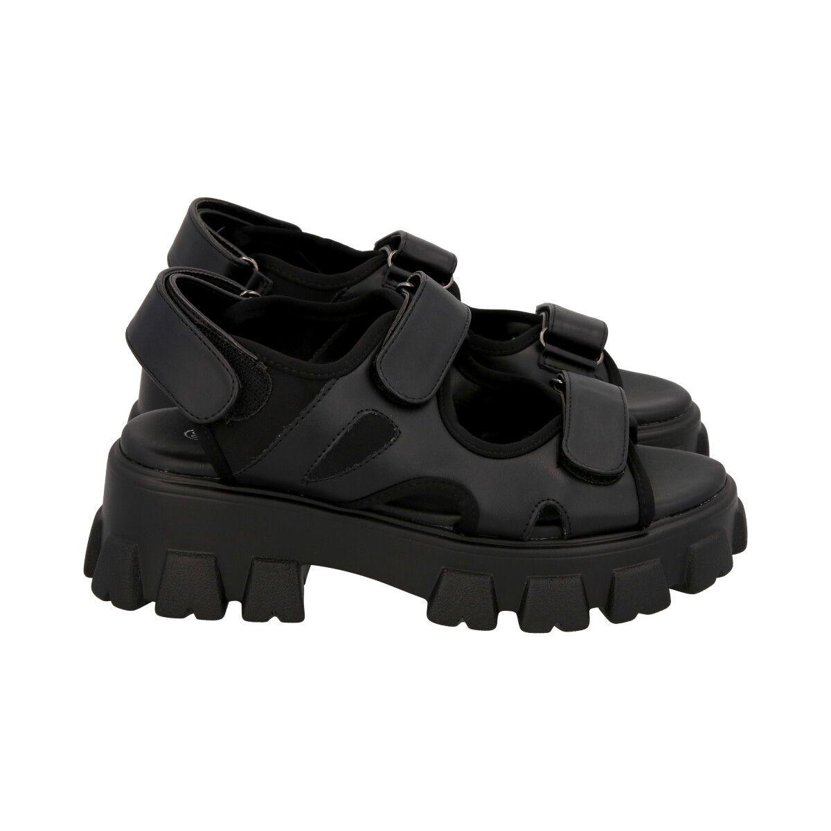 Sandalia Mujer Negro Plataforma Mixen 26 Police-3