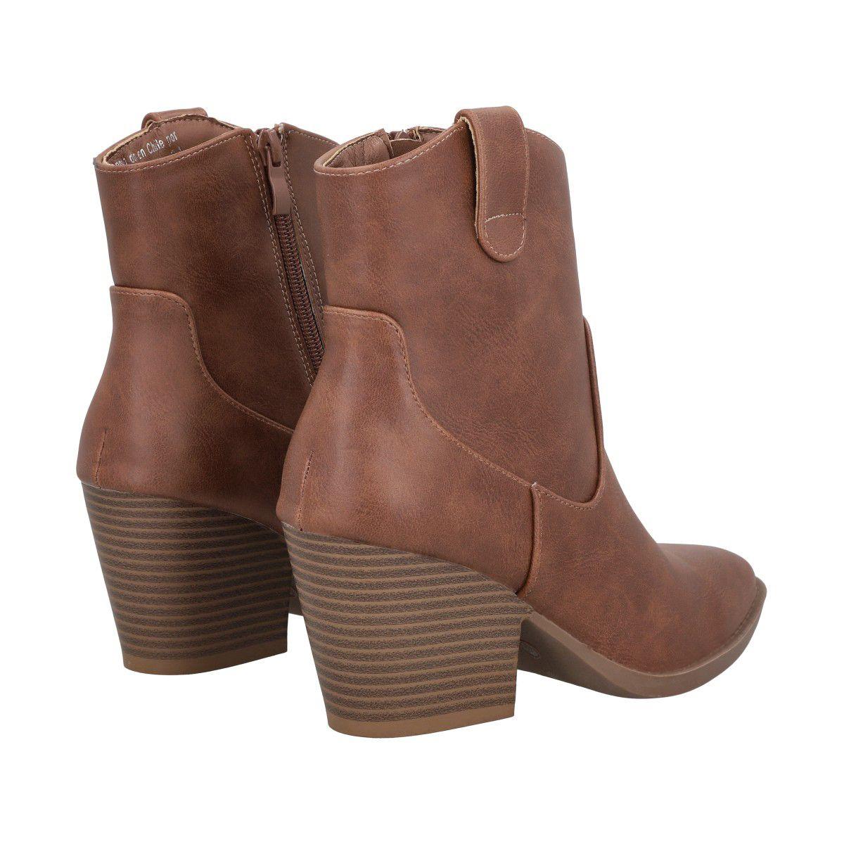 Bota Vaquera Mujer Camel Juana Police-4