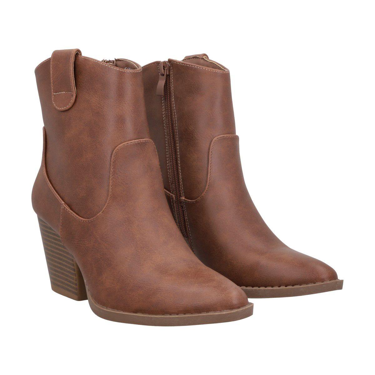Bota Vaquera Mujer Camel Juana Police-3