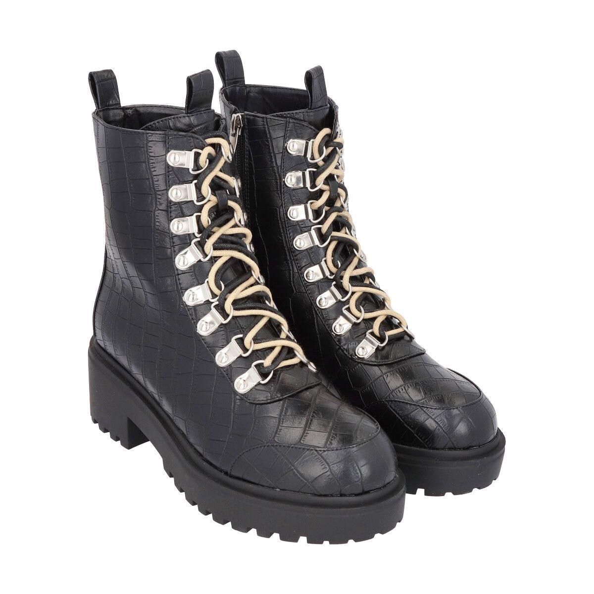 Botin Mujer Negro London 45  Police-3