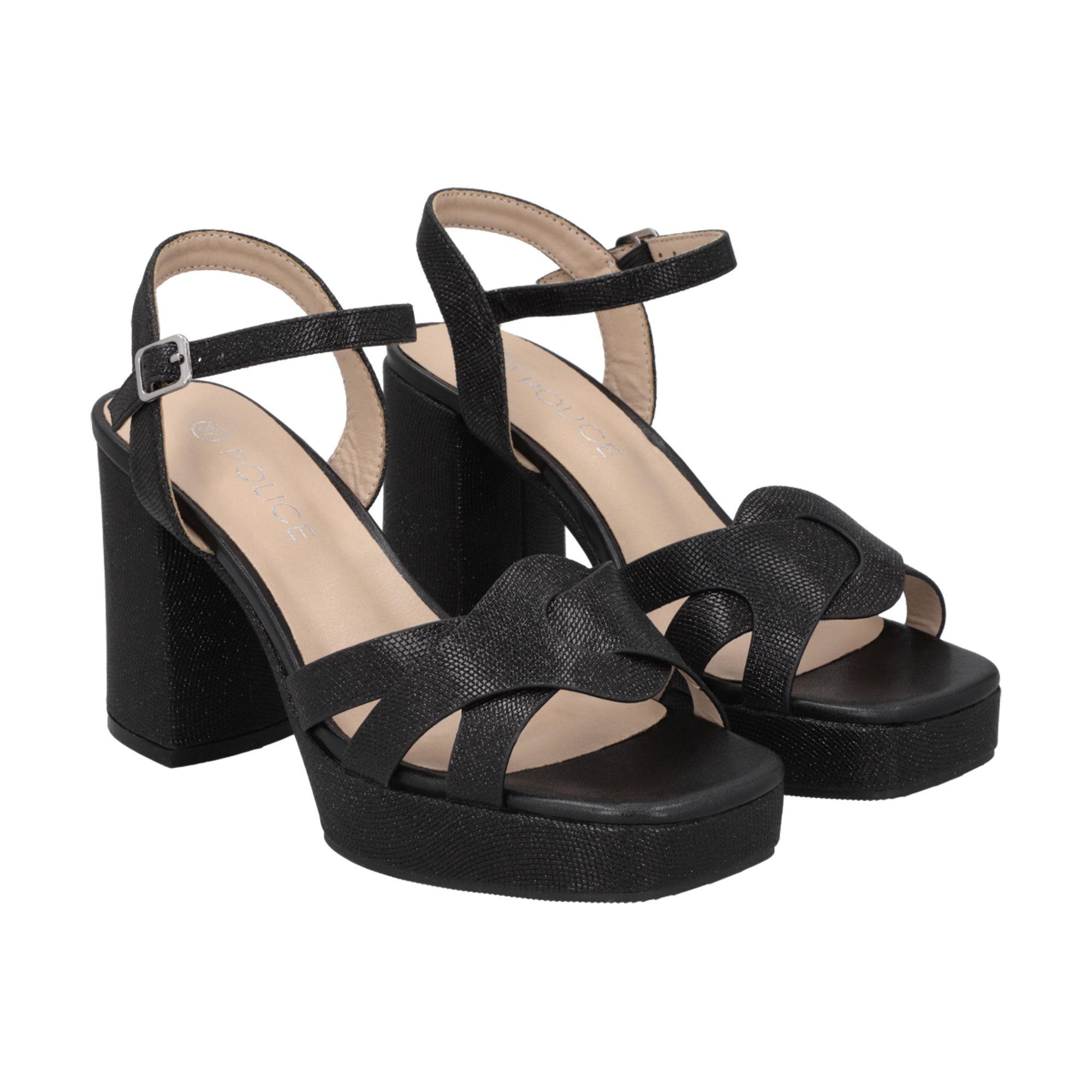 Sandalia Mujer Negro/Snake Nila Police-2