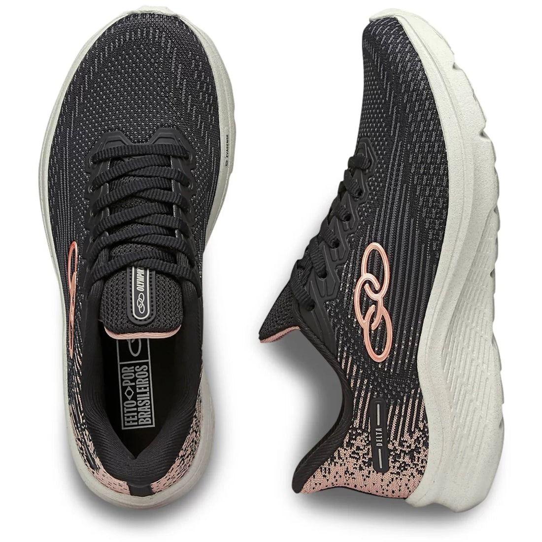 Zapatilla Mujer Delta Negro/Rosado-3