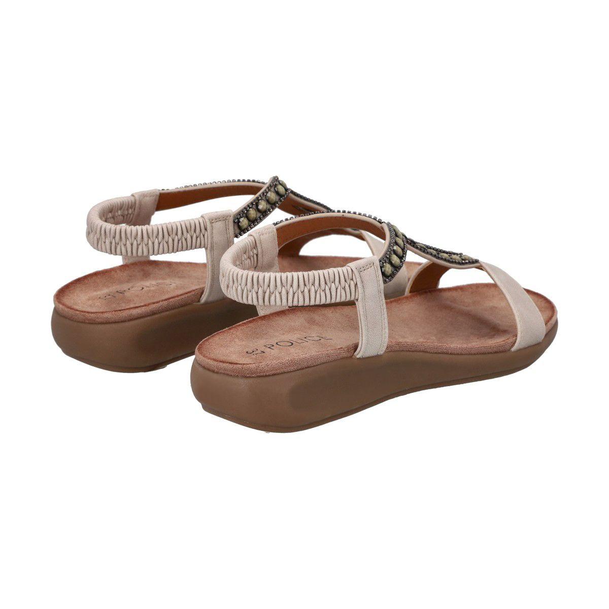 Sandalia Mujer Beige  Kelly Police-3