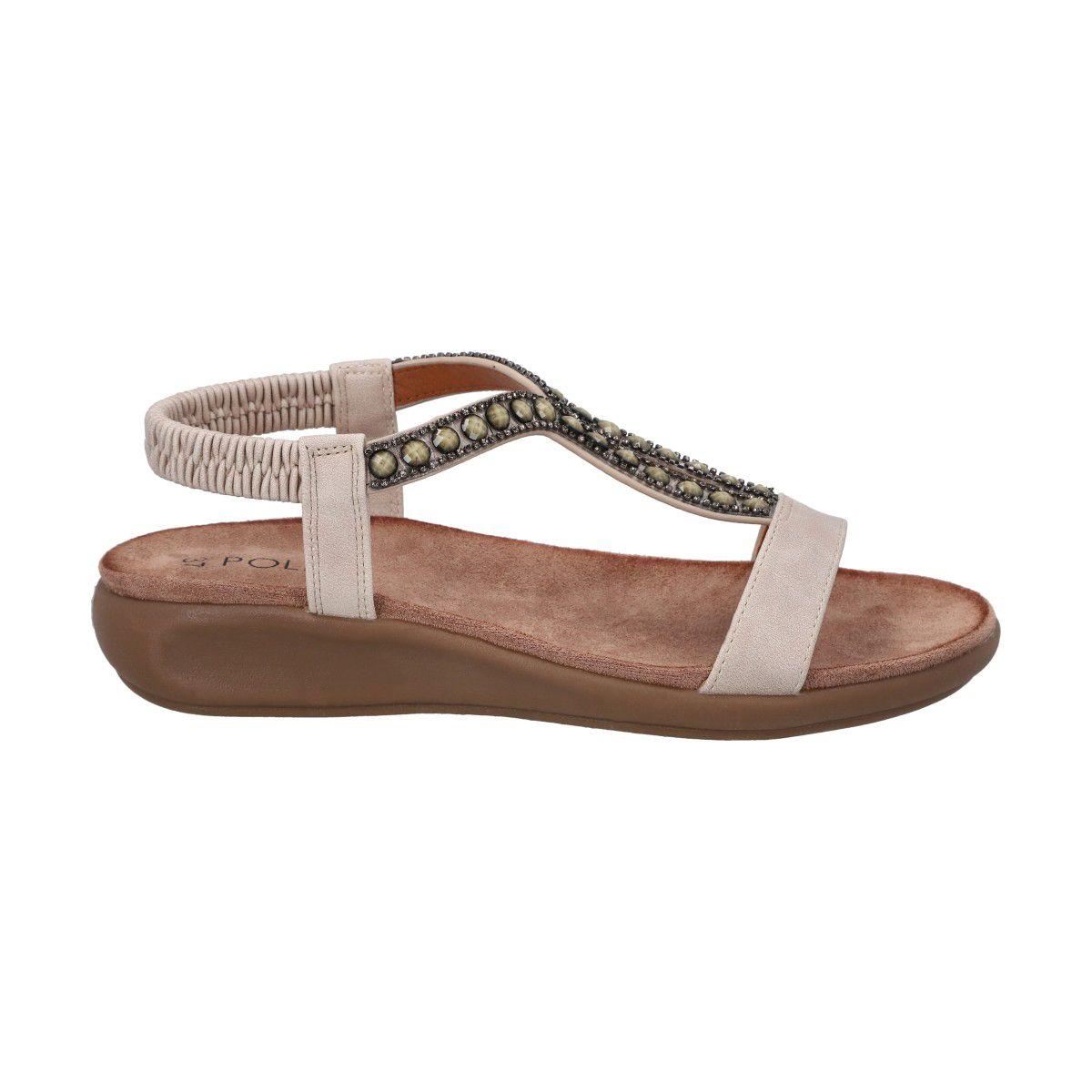 Sandalia Mujer Beige  Kelly Police-0