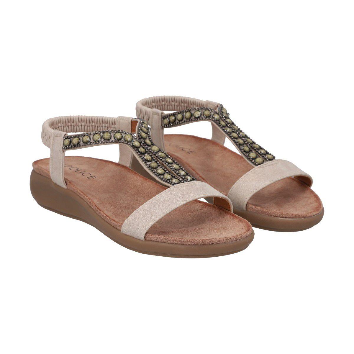 Sandalia Mujer Beige  Kelly Police-4