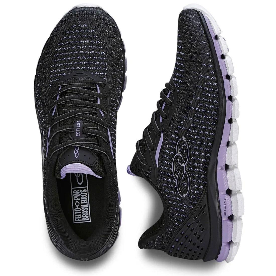 Zapatilla Mujer Estilo 2 Negro/Morado-2