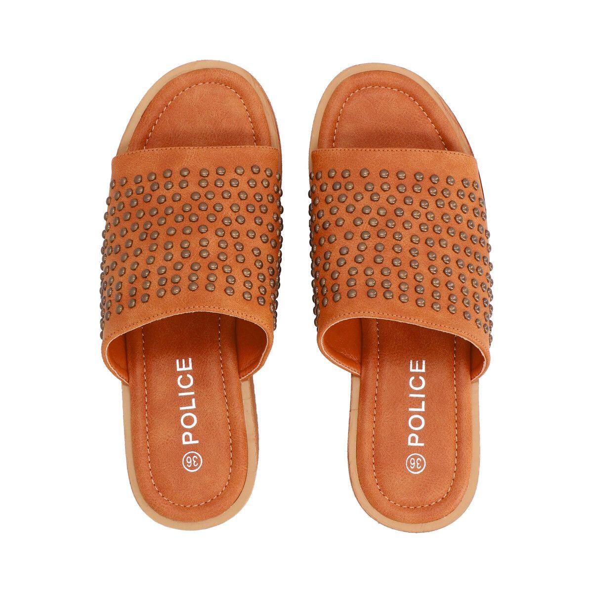Sandalia Mujer Camel Fast Police-1