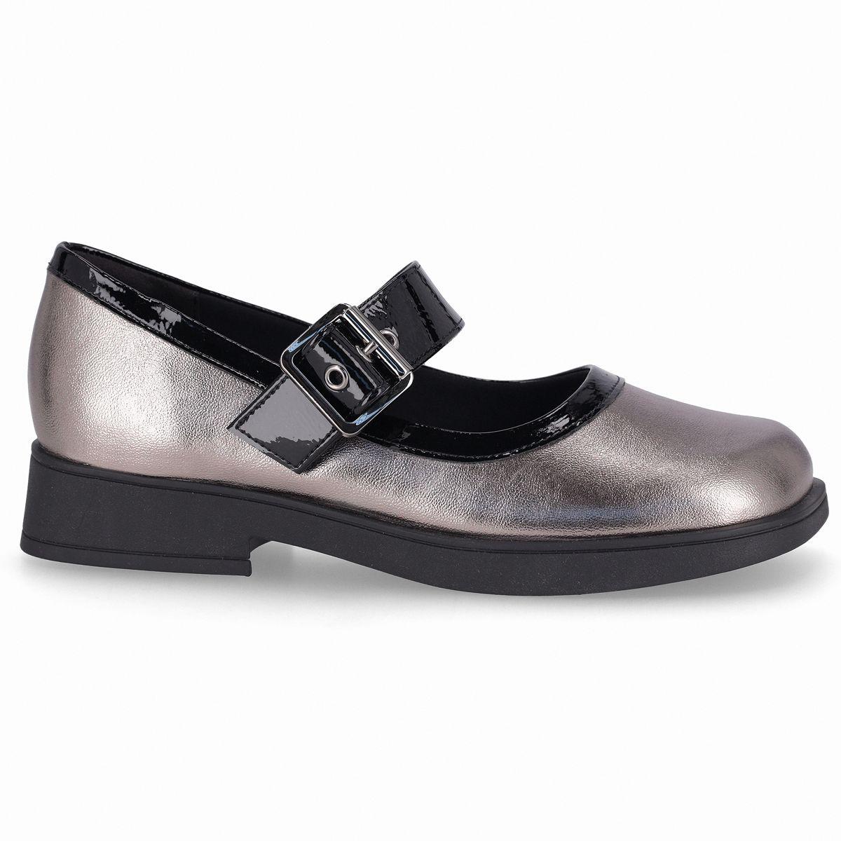 Zapato Mary Jane Mujer Peltre/Negro Francisca Piccadilly-0