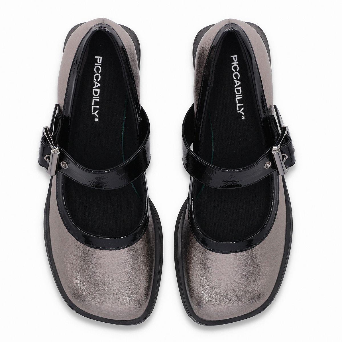 Zapato Mary Jane Mujer Peltre/Negro Francisca Piccadilly-1