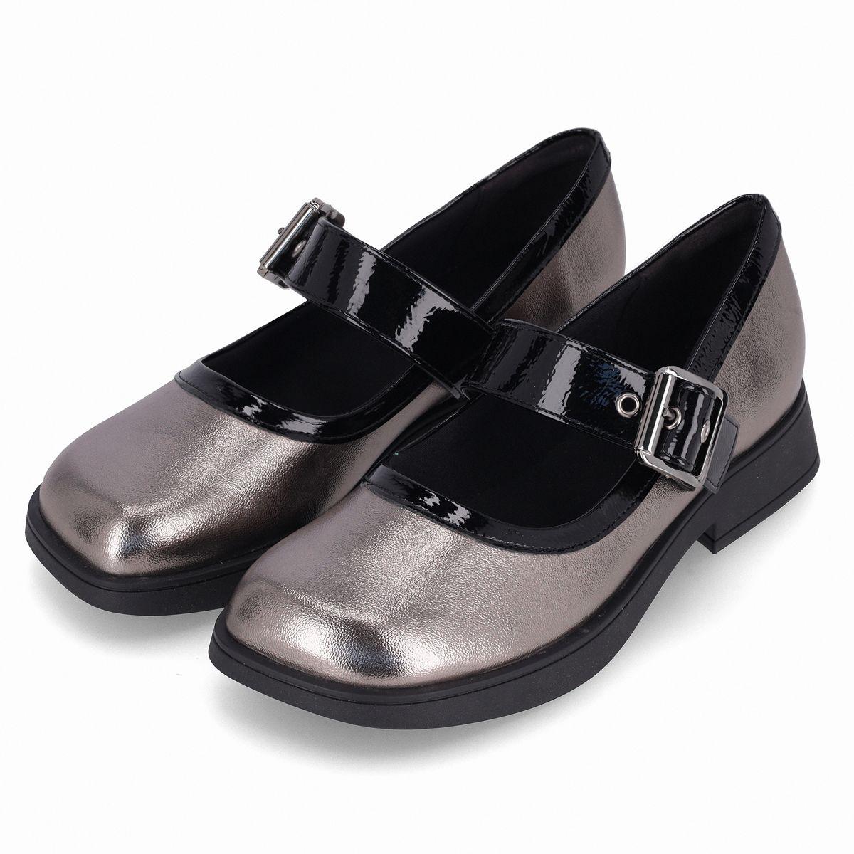 Zapato Mary Jane Mujer Peltre/Negro Francisca Piccadilly-3
