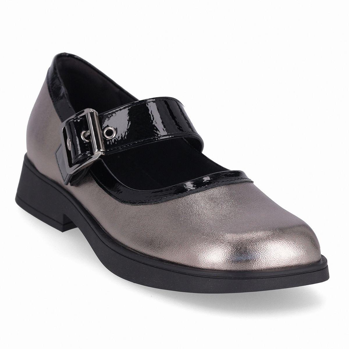 Zapato Mary Jane Mujer Peltre/Negro Francisca Piccadilly-4
