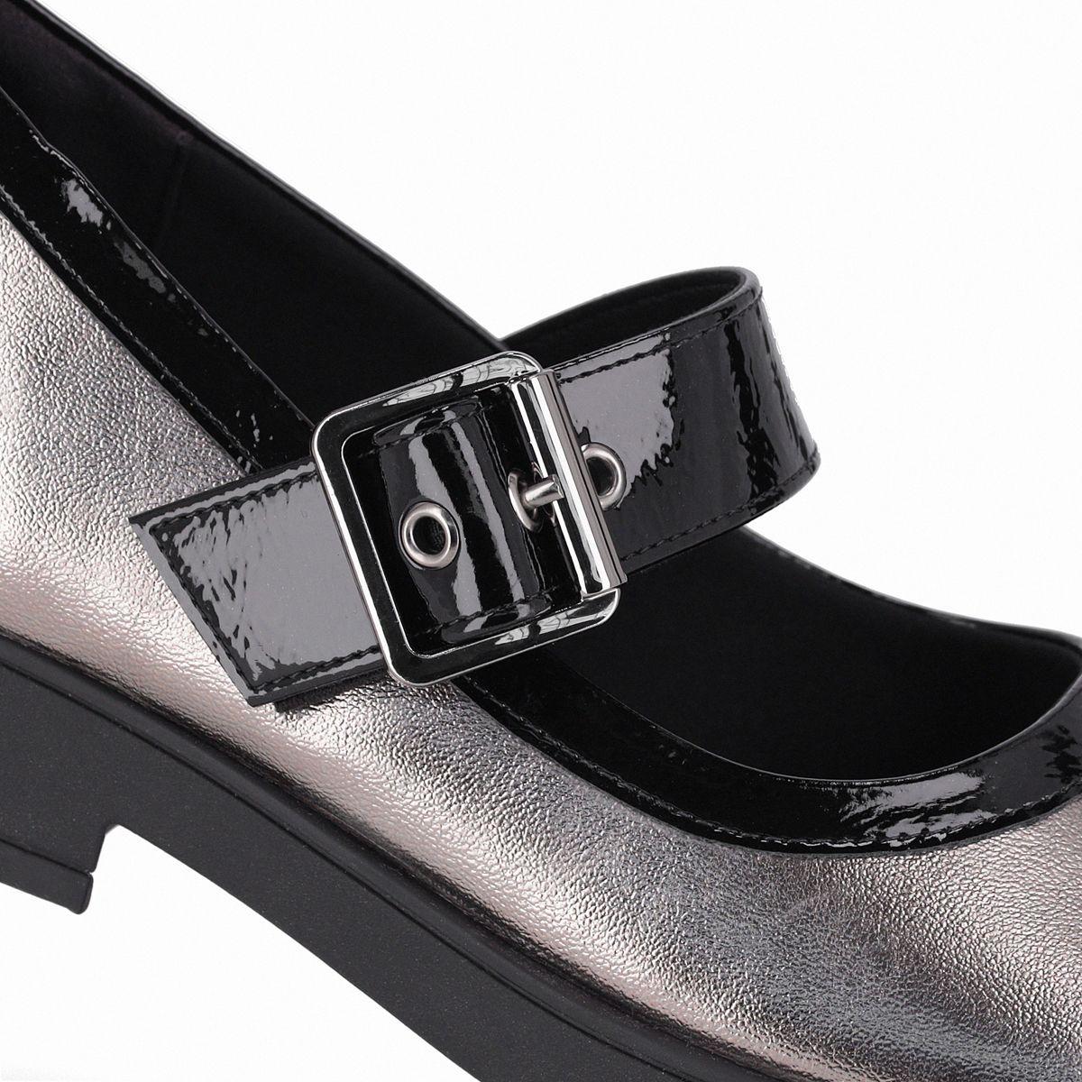 Zapato Mary Jane Mujer Peltre/Negro Francisca Piccadilly-6