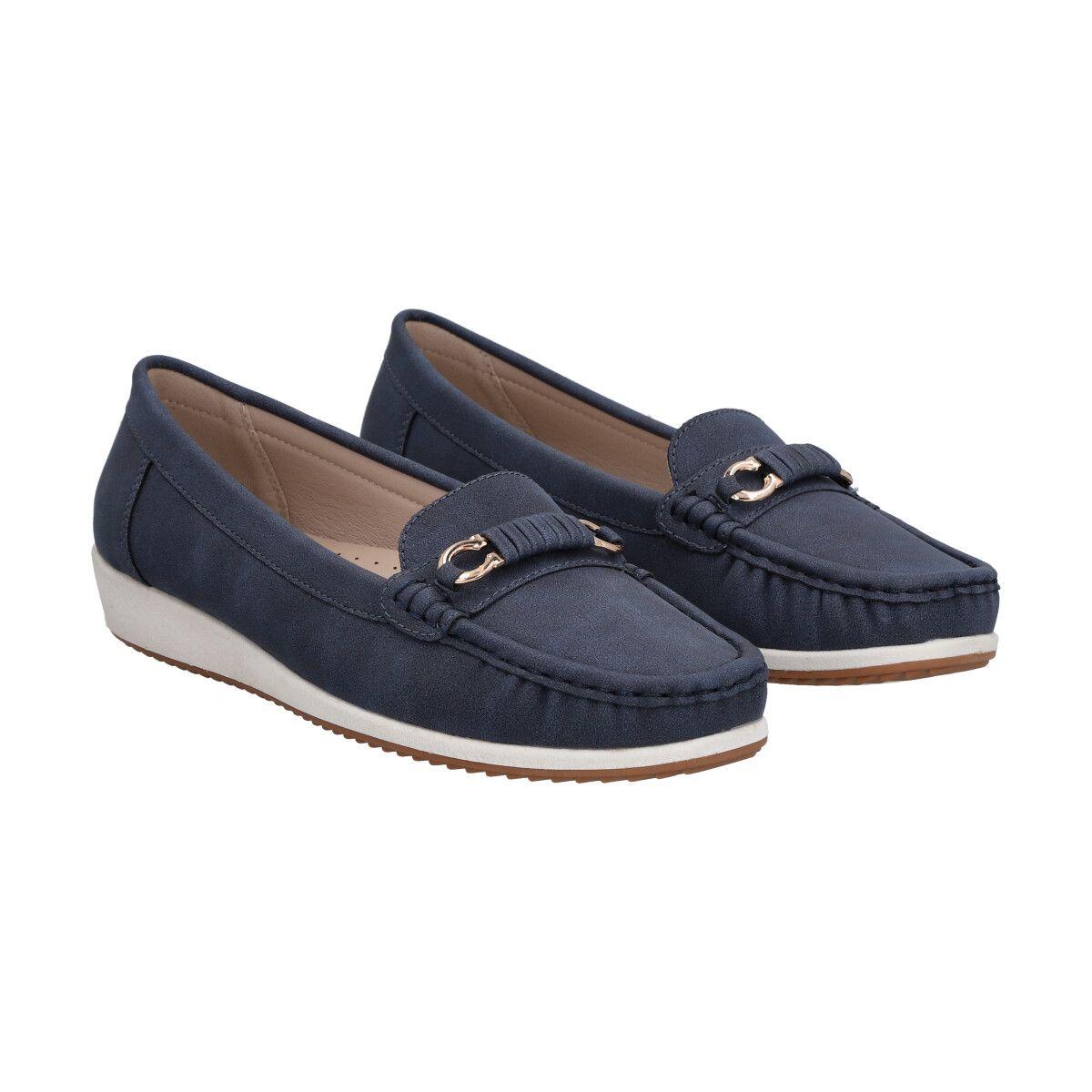 Mocasín Mujer Azul Lali Police-4
