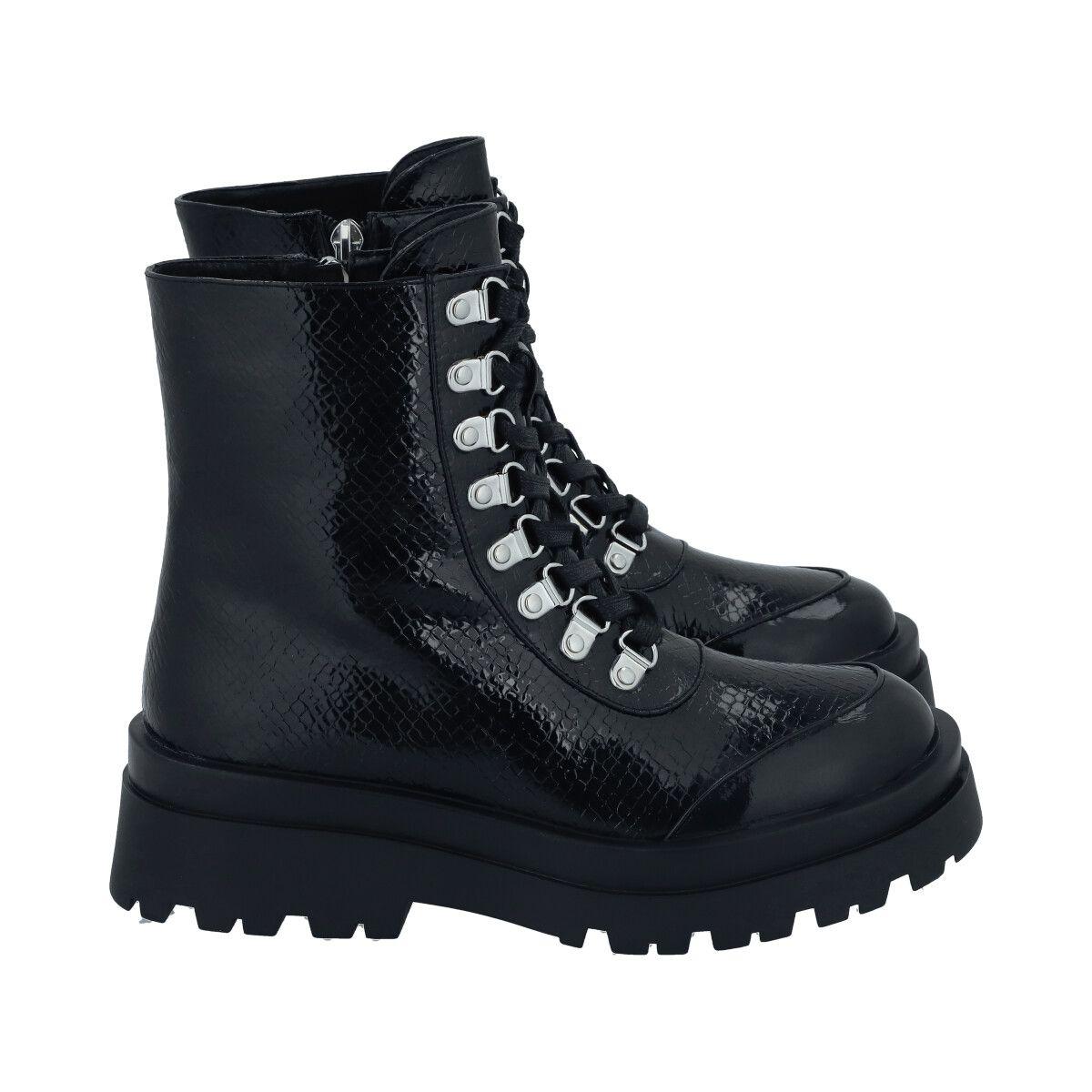 Botin Casual Mujer Negro London Police-2