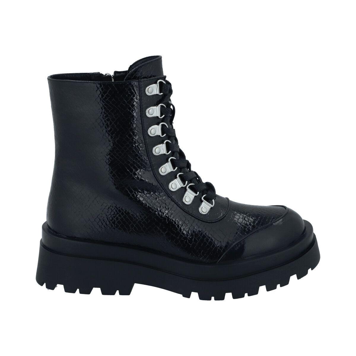 Borcego Mujer Negro London Police-0