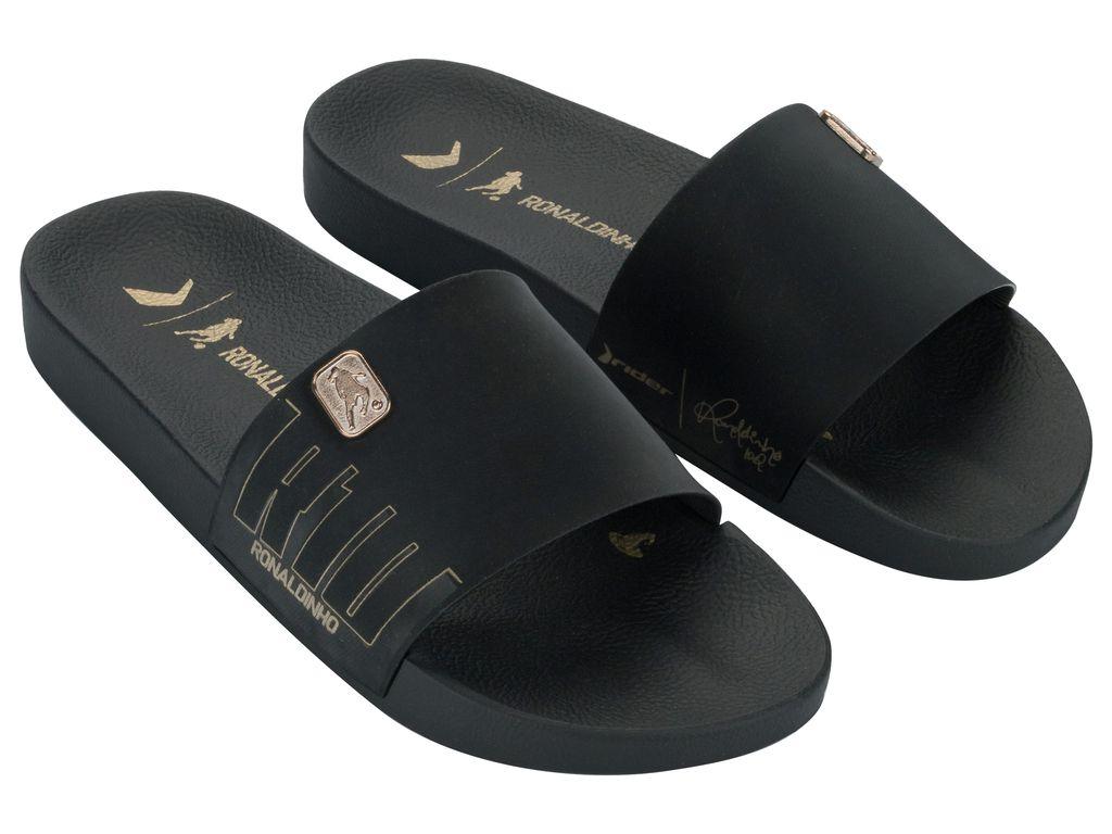 Sandalia Hombre Negro Slide R10 Rider-2
