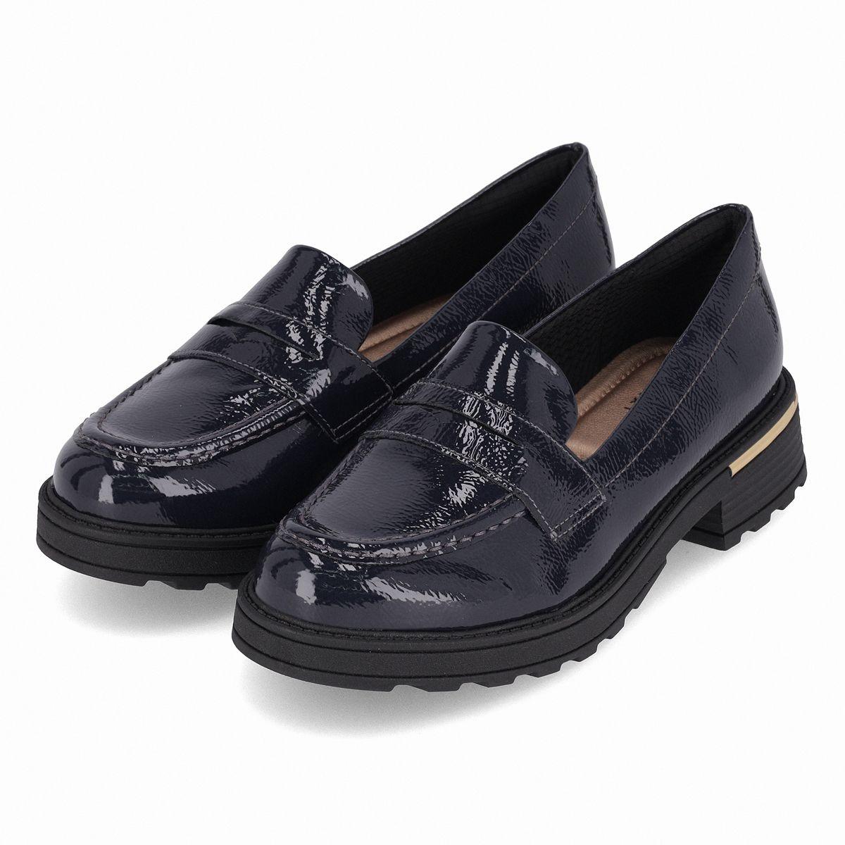 Mocasin Mujer Azul/Charol Gisa Piccadilly-1