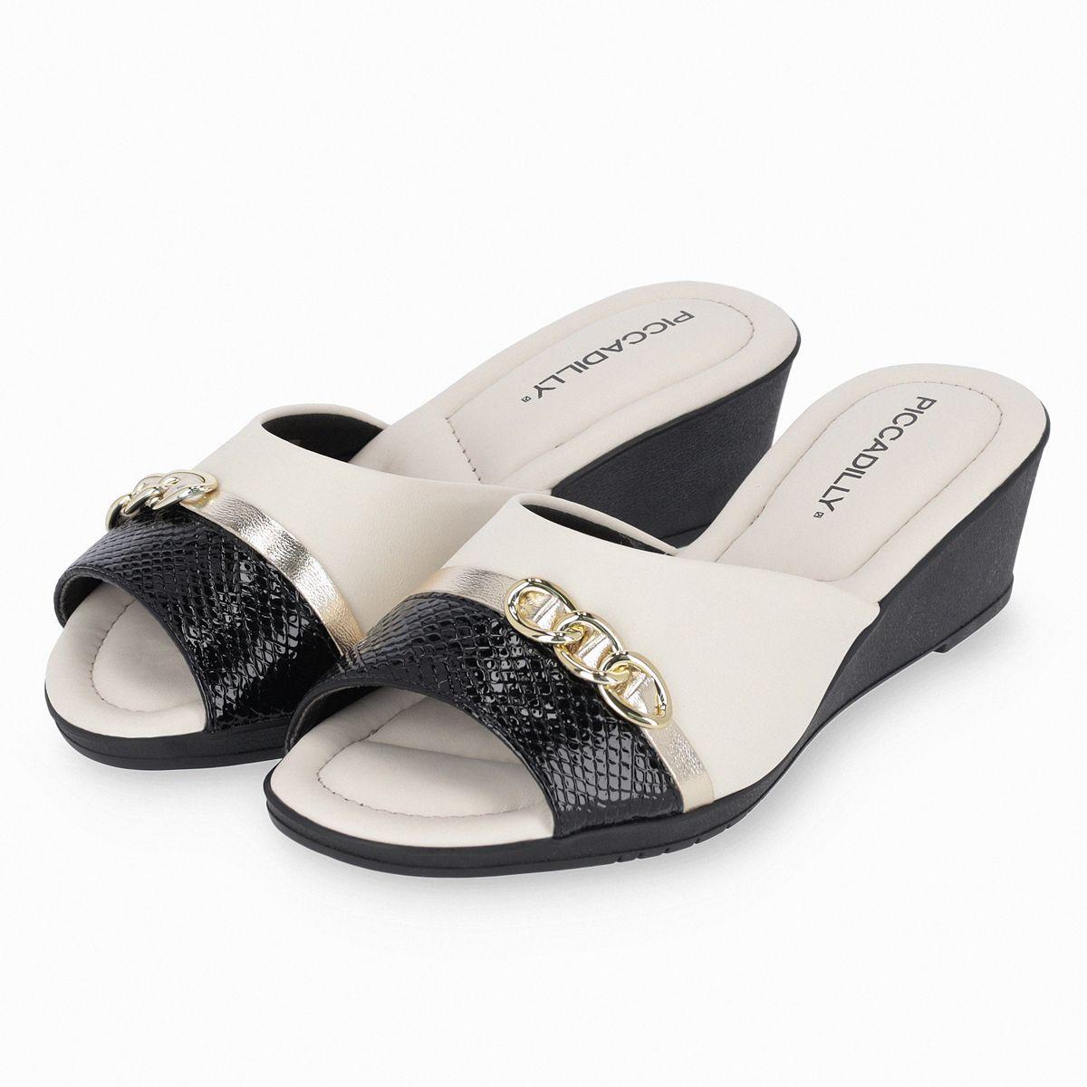 Zueco Carla Blanco Negro Piccadilly-0