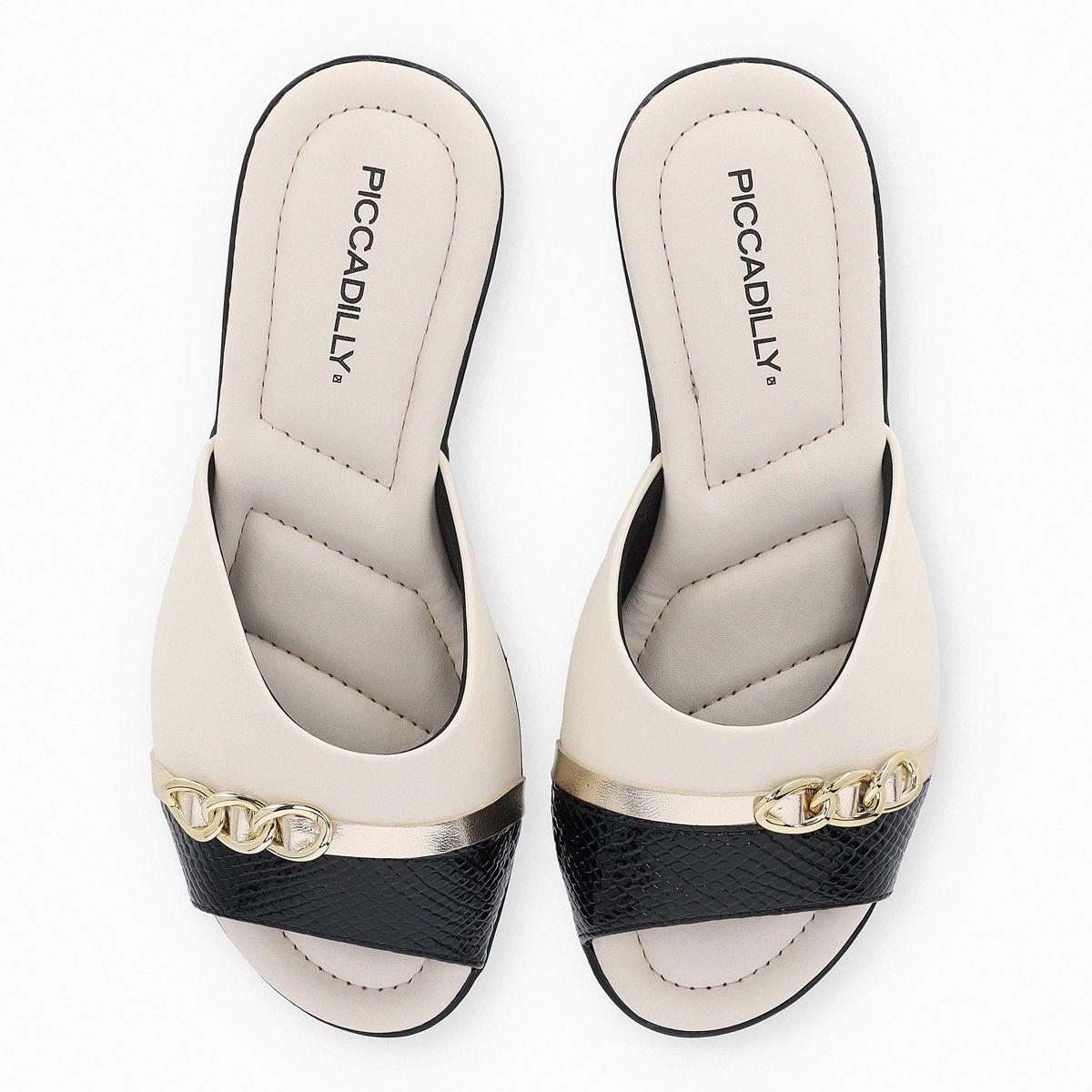 Zueco Carla Blanco Negro Piccadilly-3