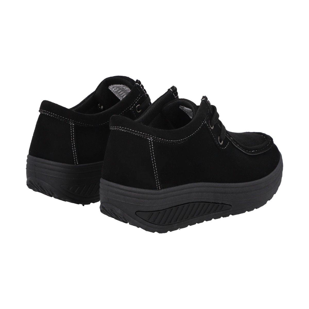 Mocasín Mujer Negro Sole/Cordones Police-4