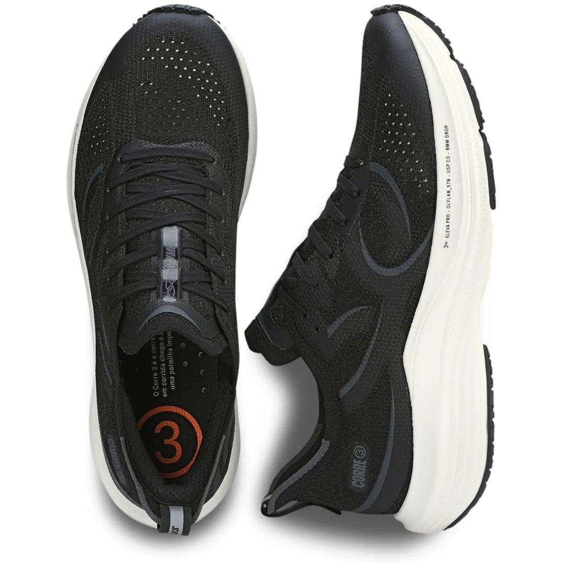 Zapatilla Running Hombre Corre 3 Negro/Gris-3