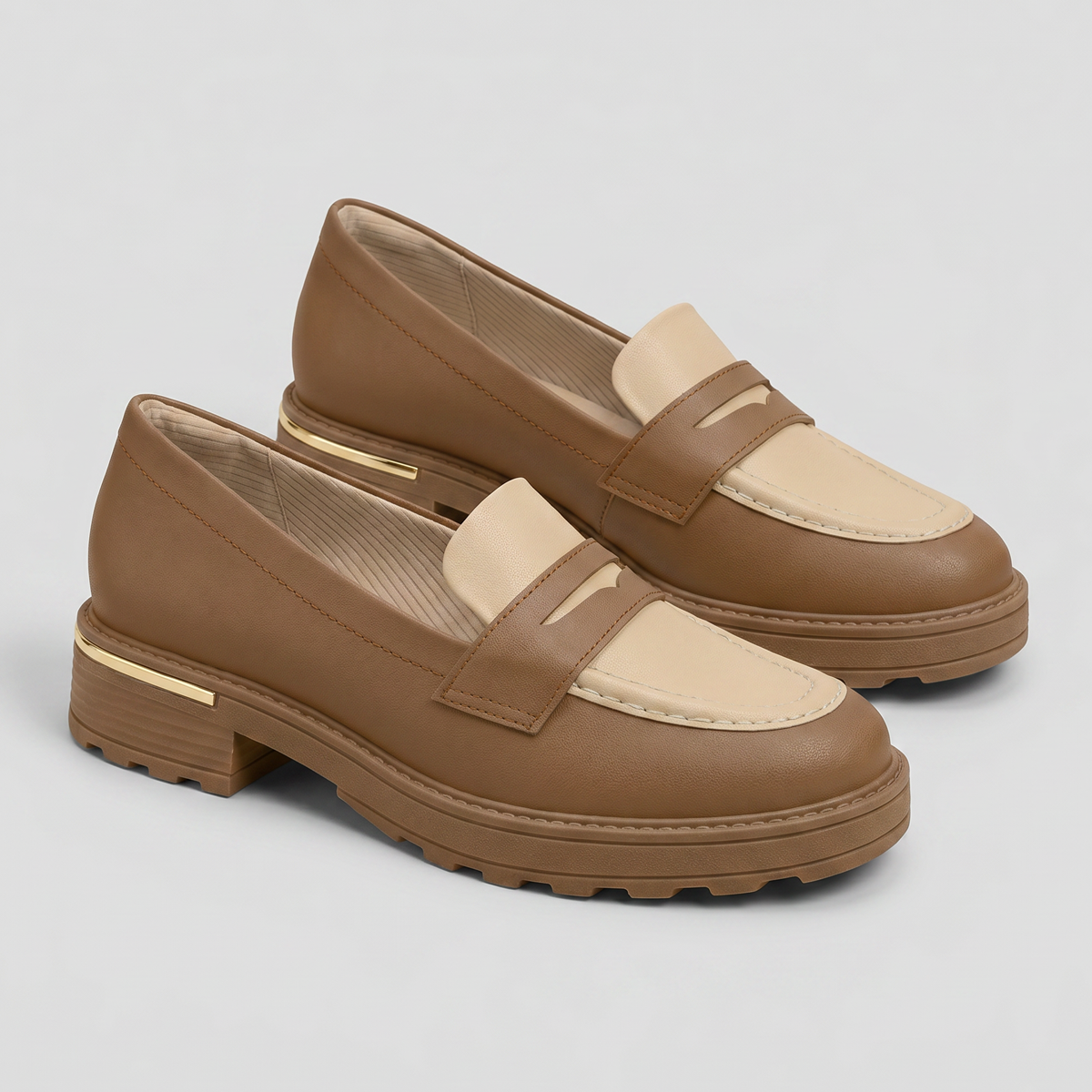 Mocasin Mujer Café/Beige Gisa 75 Piccadilly-2