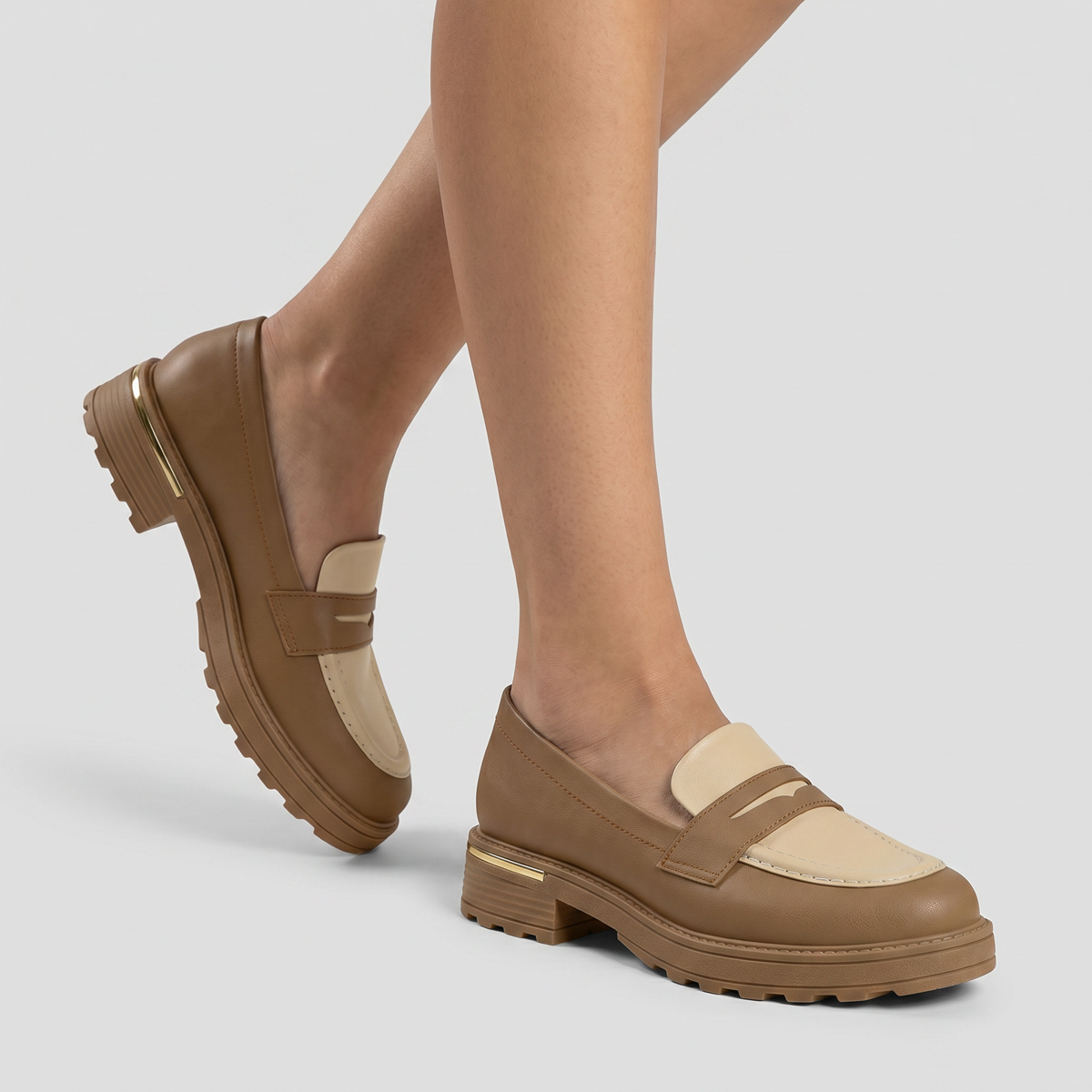 Mocasin Mujer Café/Beige Gisa 75 Piccadilly-3