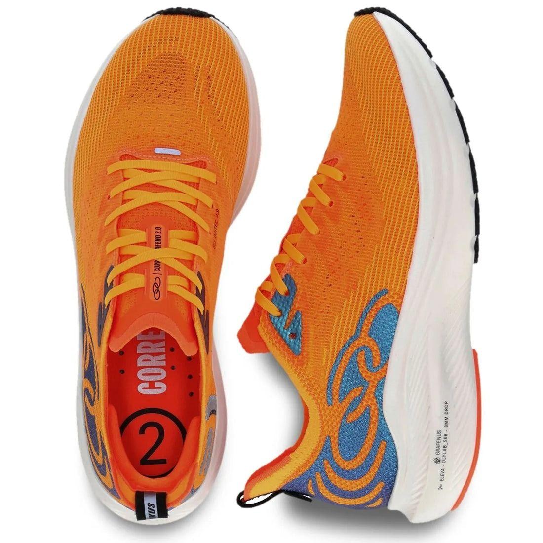 Zapatilla Running Mujer Corre Grafeno 2 Naranja-3