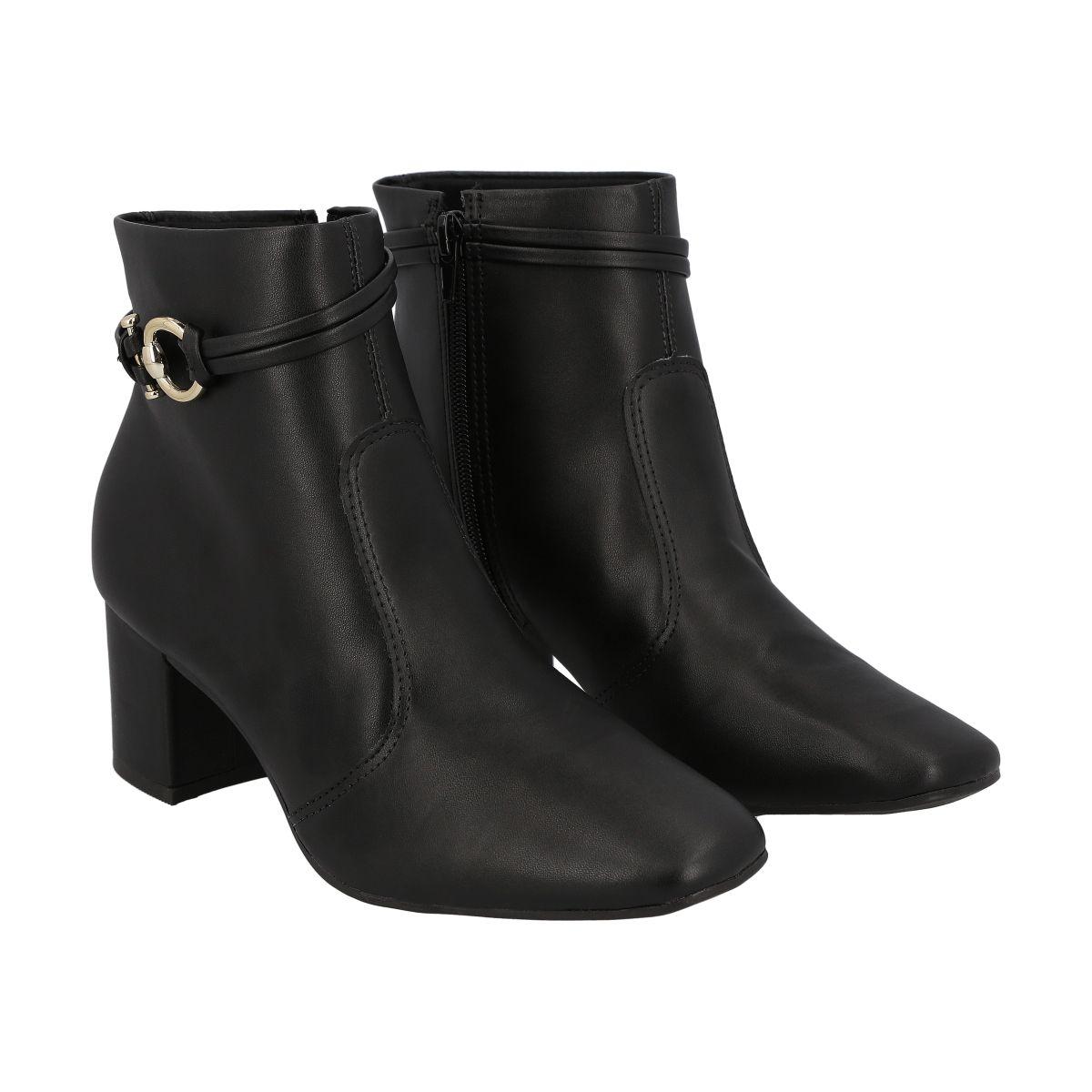 Botin Mujer Negro Clara Police-1