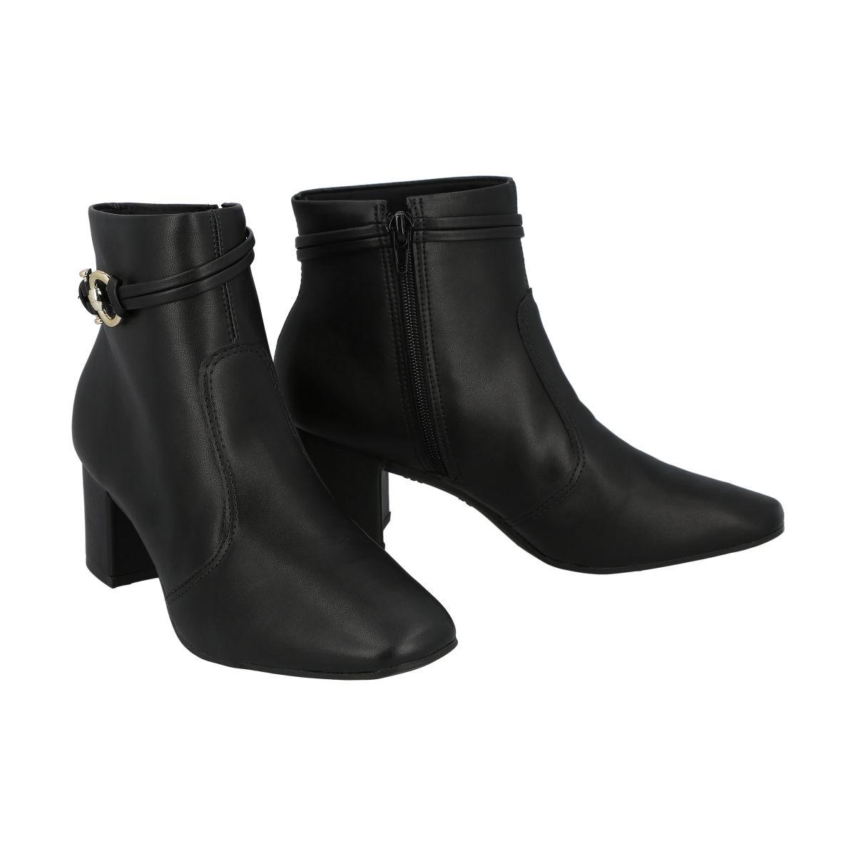 Botin Mujer Negro Clara Police-2
