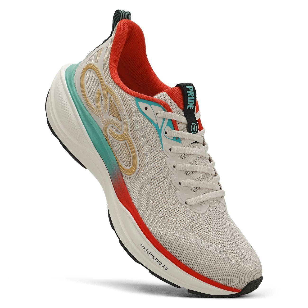 Zapatilla Running Hombre Pride 4 Celeste/Rojo/Arena-1