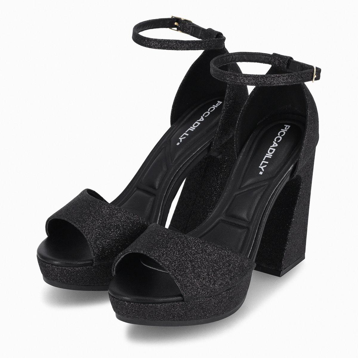 Sandalia Mujer Negro/Glitter  Cristine Piccadilly-2