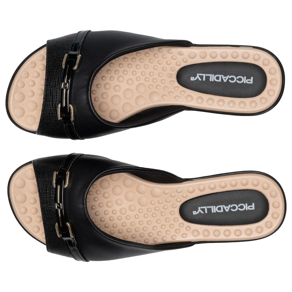 Sandalia Mujer Negro/Dorado Camila 197 Píccadilly-2