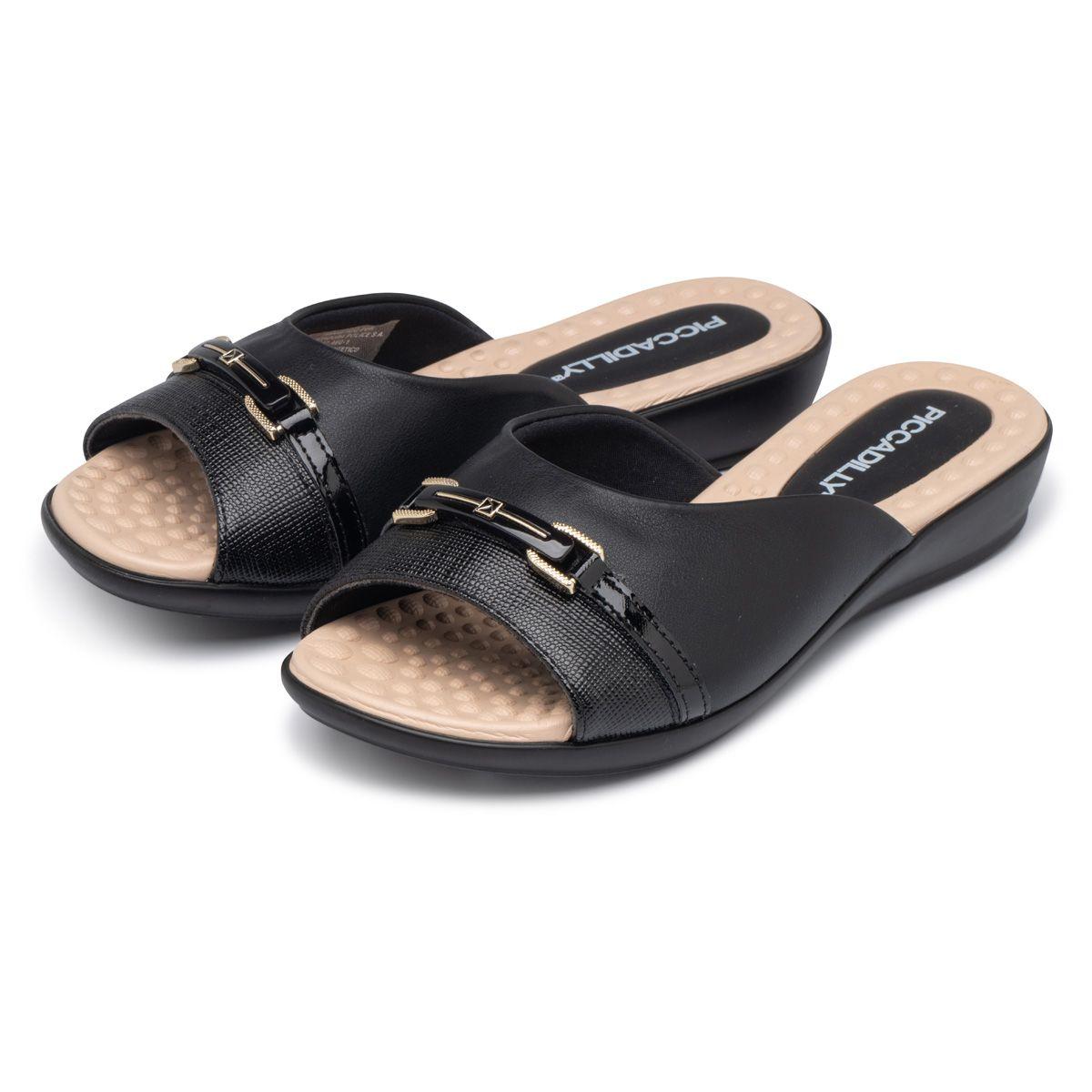 Sandalia Mujer Negro/Dorado Camila 197 Píccadilly-1