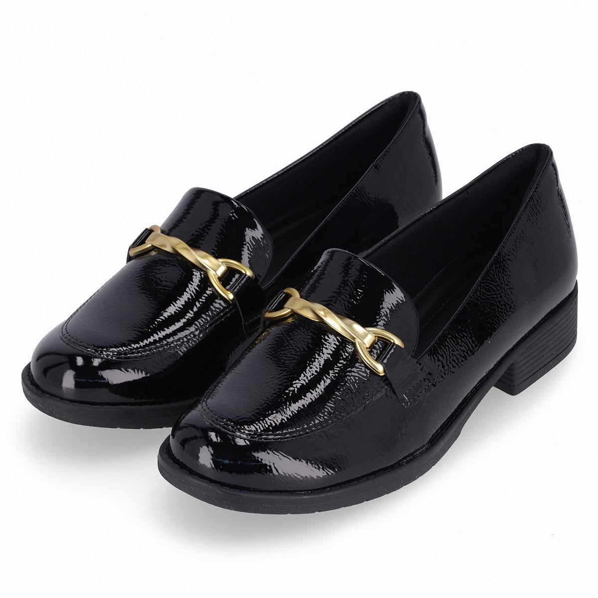 Mocasin Mujer Negro/Charol Leci Piccadilly-2