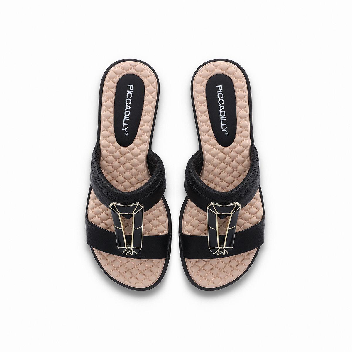 Sandalia Mujer Dorado/Negro Taila Piccadilly-2