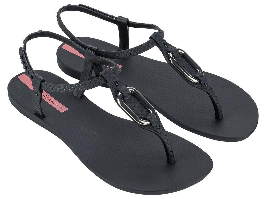 Sandalia Mujer Negro Class Line Ipanema-1