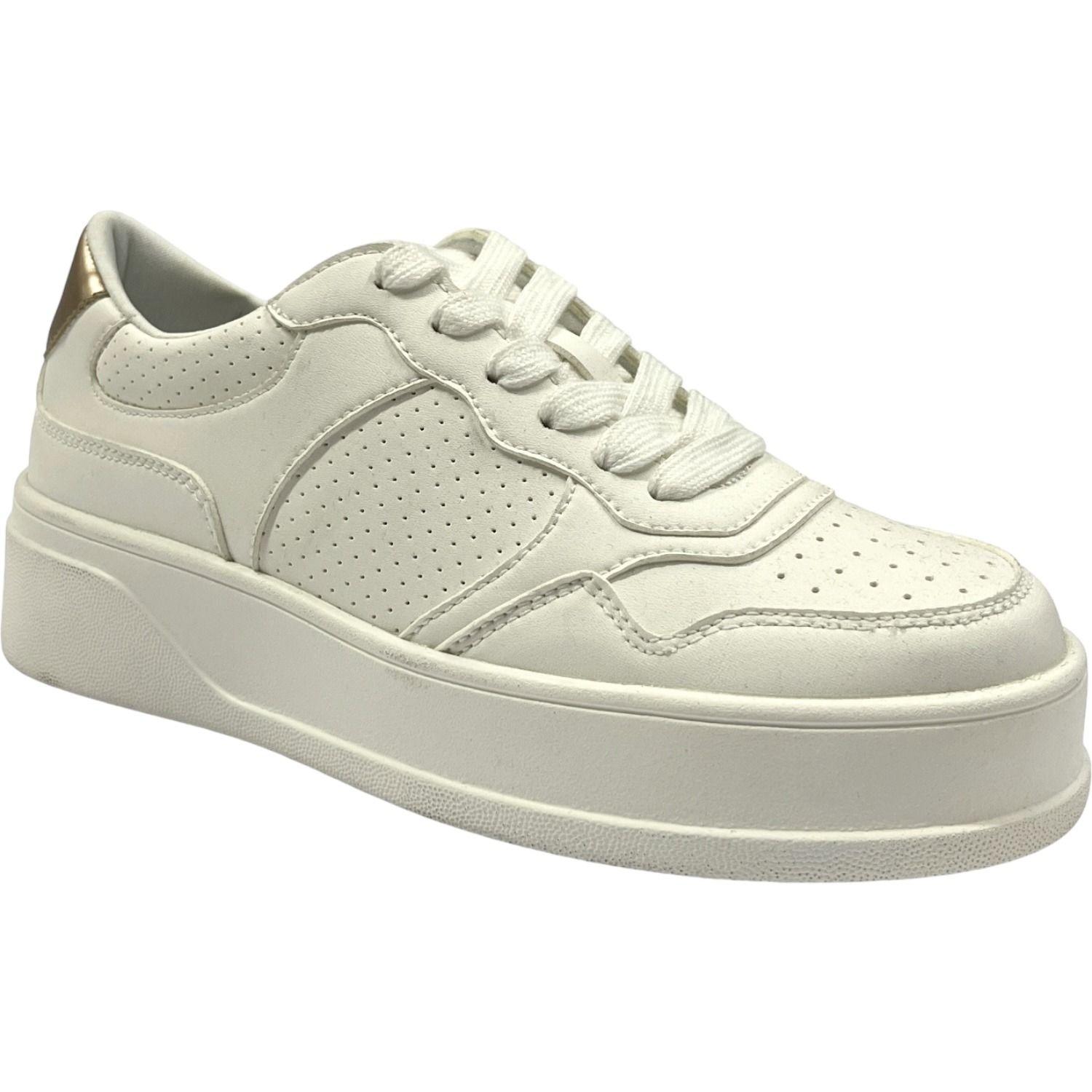 Zapatilla Urbana Mujer Blanco Chic Detogni-3