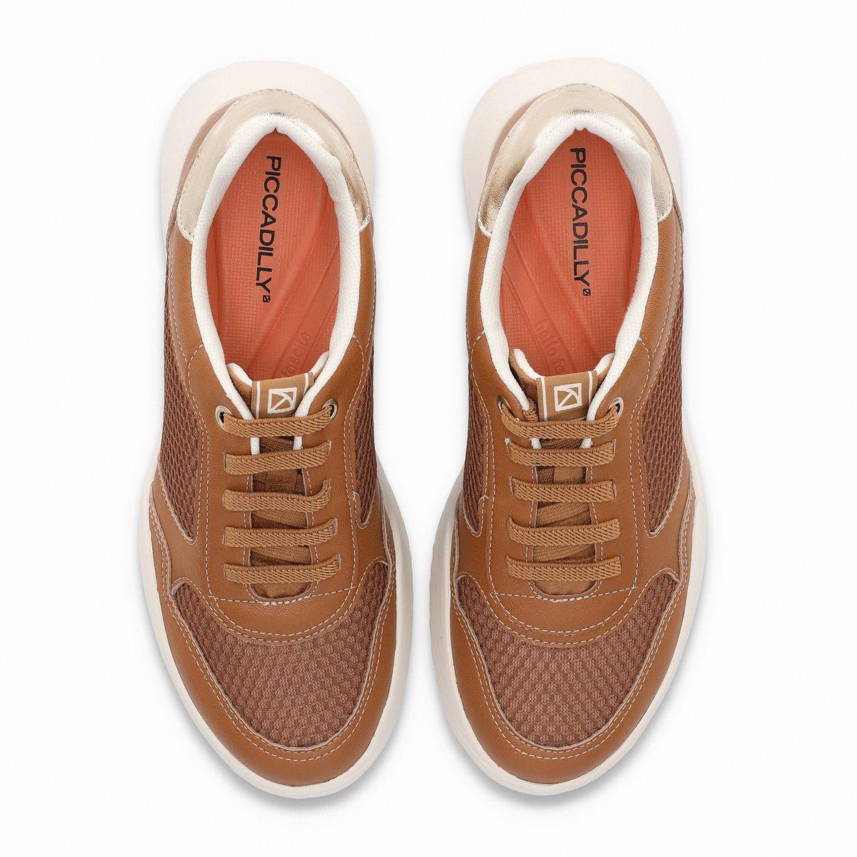 Zapatilla Mujer Marrón Fascitis Anabela Piccadilly-1