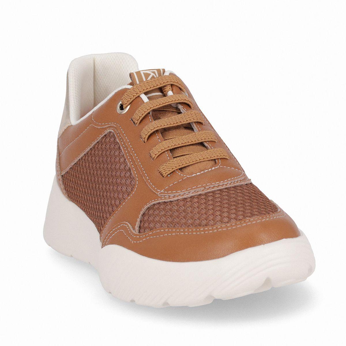 Zapatilla Mujer Marrón Fascitis Anabela Piccadilly-3