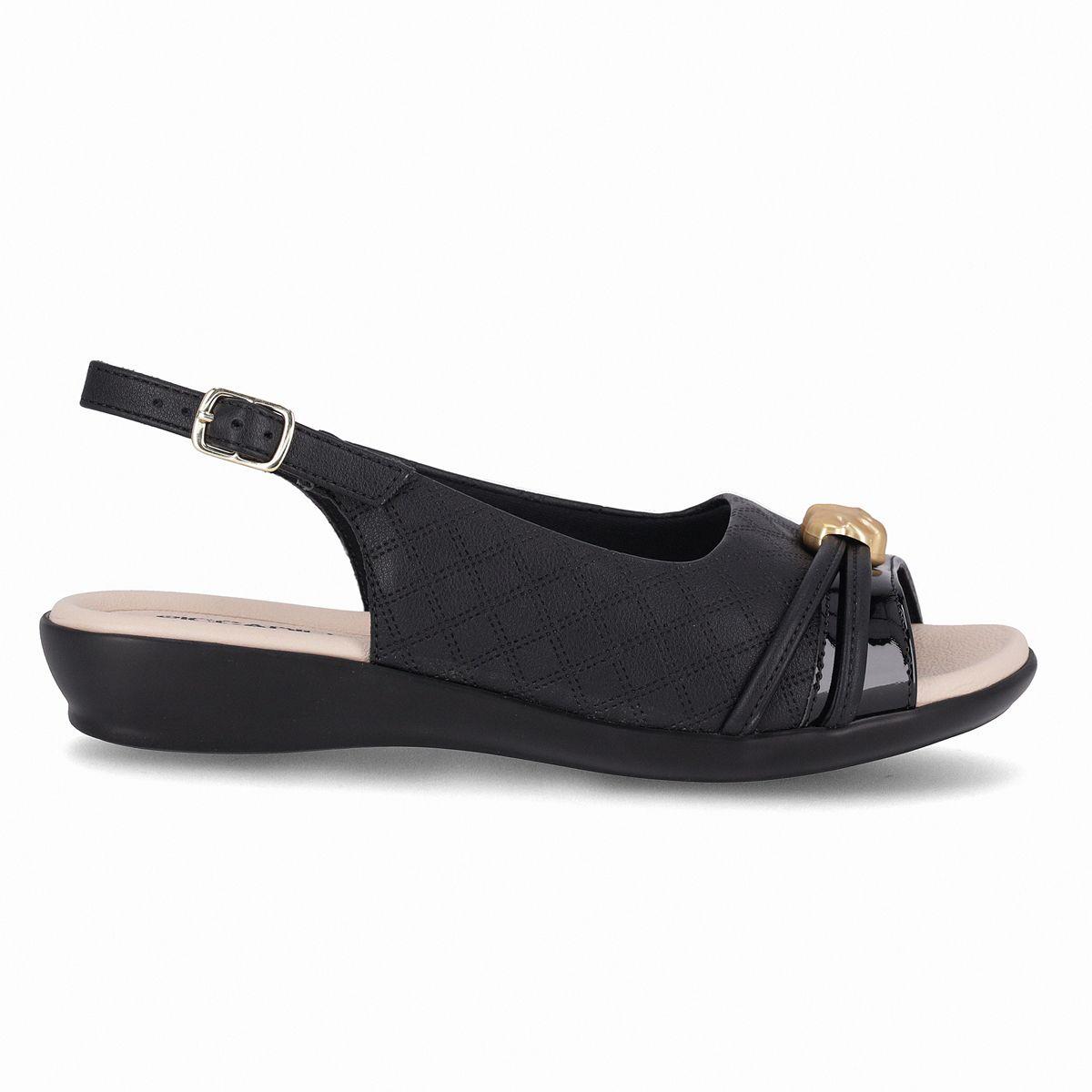 Sandalia Mujer Negro/Dorado Camila 0125 Piccadilly-0