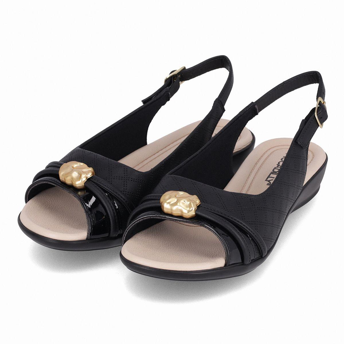 Sandalia Mujer Negro/Dorado Camila 0125 Piccadilly-2
