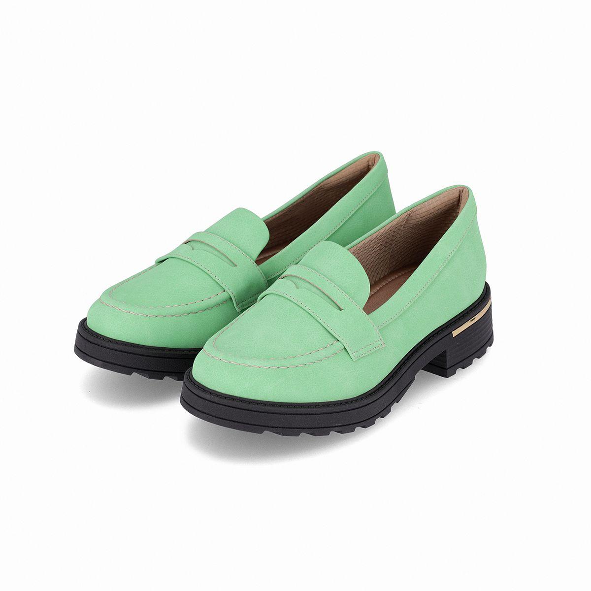 Mocasin Mujer Verde Gisa Piccadilly-0